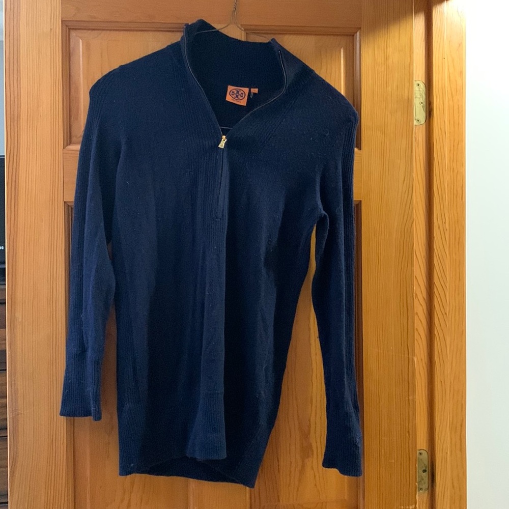 Tory Burch Half Zip Sweater - Size M - Picture 1 of 4